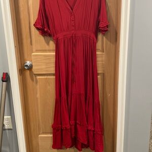 Red Maxi Dress  size Xl  16/18